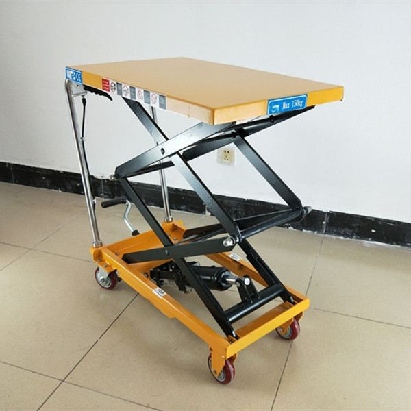 Factory Price 1.5t Movable Lifting Table Motor Warehouse Small Portable Manual Hydraulic Lift Platform Jack